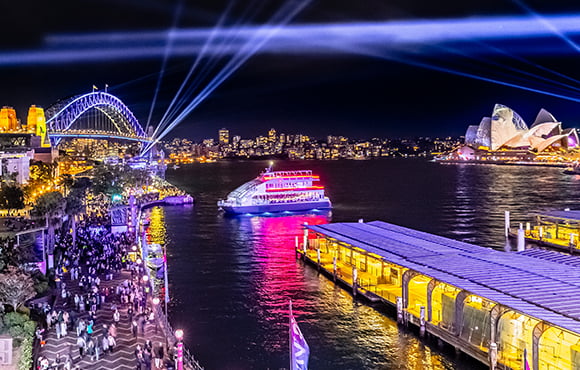 Vivid Sydney Clearview Glass Boat Dinner Cruise